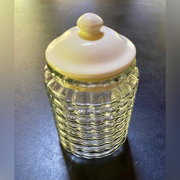 🔥Textured Lidded Glass Jar🔥 - Picture 1 of 9